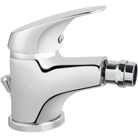 Baterie stativa bideu Ferro Combo, monocomanda, cartus ceramic, regulator debit, racorduri flexibile, Crom