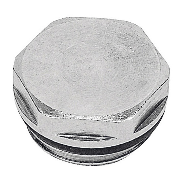 Dop alama Ferro 1/2" FE, pentru radiatoare otel, Crom