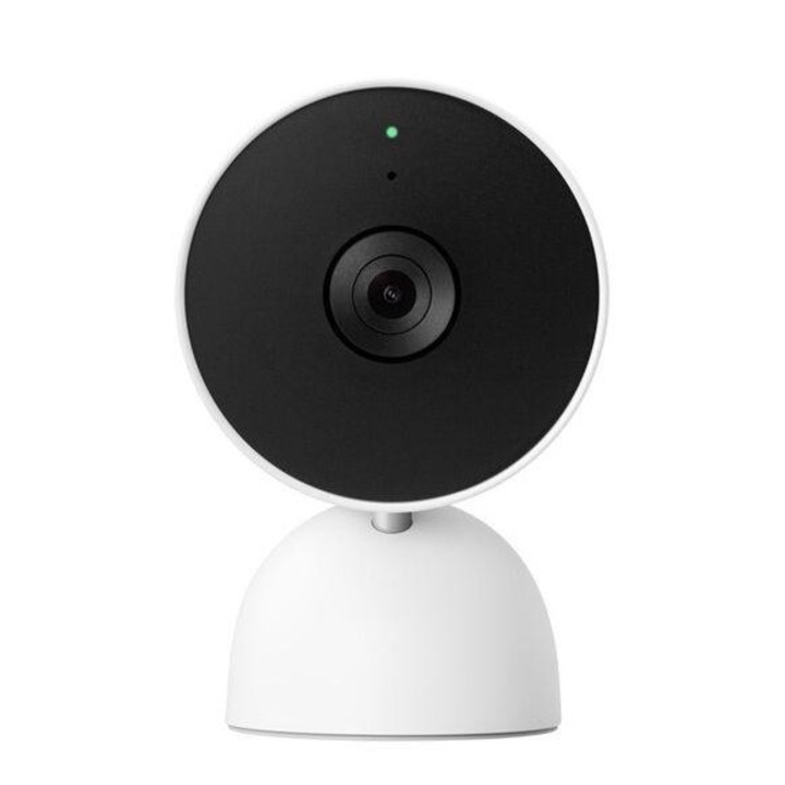 Camera de supraveghere Google Nest Cam Snow, Bluetooth, Full HD, 2Mpx, Night Vision, Google Assistant Alb/Negru