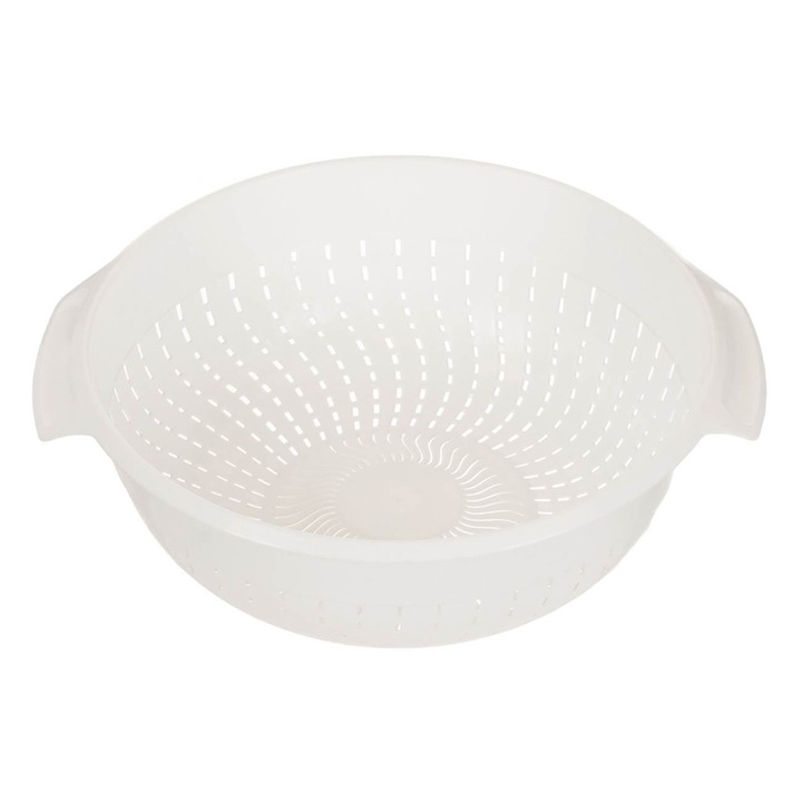 Бели пластмасови гевгири, с Shopiens® дръжки, за паста и ориз, 29 х 10 см