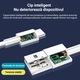 Cablu USB la USB-C PRESTIGE CHARGE®, Transfer Date si Incarcare FastCharge QC 3.0, Max 3A, Compatibil Telefon, Tableta, Silicon Premium, 1m, Alb