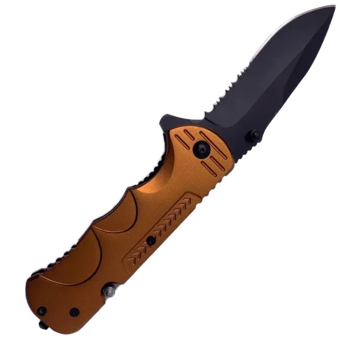 Cutit Multifuntional Model Copper, Aramiu, 5 functii, Manual, Lama Otel, Dispozitiv Spargere Geam, 21 cm, Dalimag