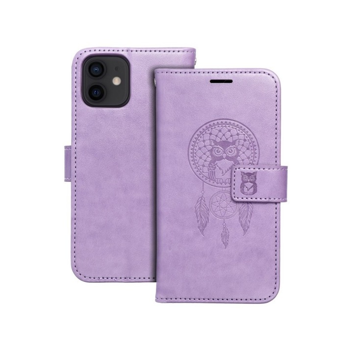 Flip Cover Forcell Mezzo, Съвместим с iPhone 12 / 12 Pro, Dreamcatcher Purple