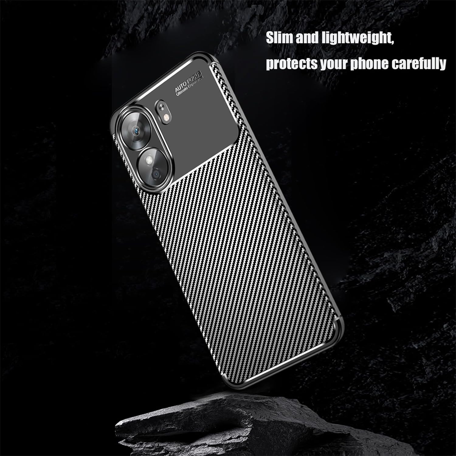 Husa Auto Focus Carbon ALC Mobile, Pentru XIAOMI Redmi 13C - Negru