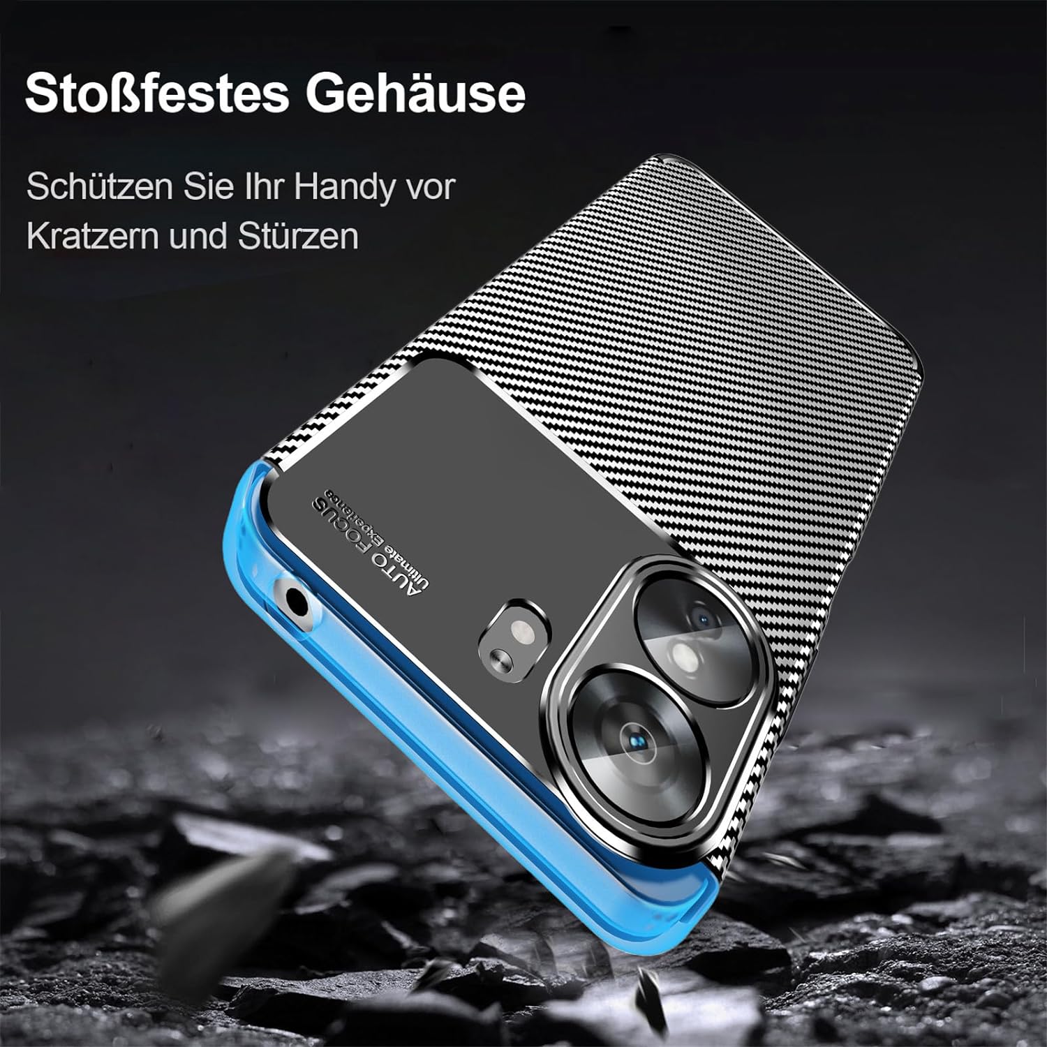Husa Auto Focus Carbon ALC Mobile, Pentru XIAOMI Redmi 13C - Negru