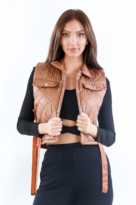 Női mellény rövid Fas, barna L