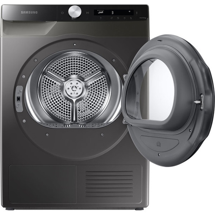 Uscator de Rufe SAMSUNG DV90T5240AX, AI Control, Pompa de Caldura, 9 kg, 14 Programe, Clasa A++, Inox