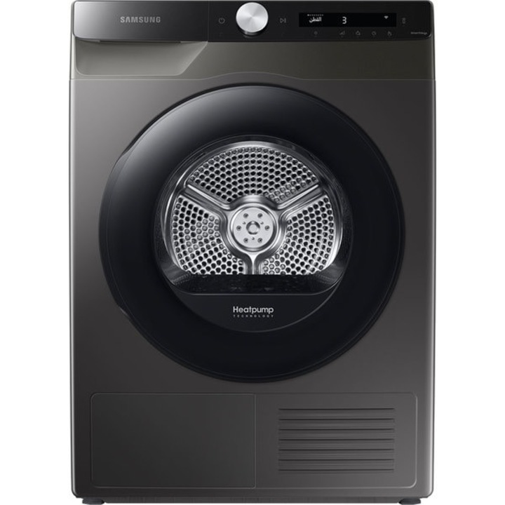 Uscator de Rufe SAMSUNG DV90T5240AX, AI Control, Pompa de Caldura, 9 kg, 14 Programe, Clasa A++, Inox