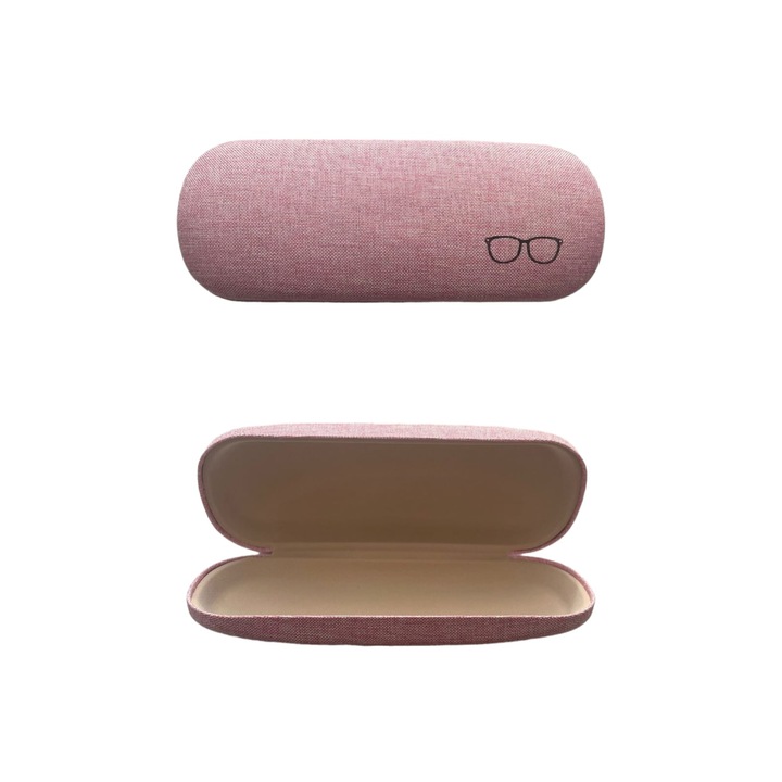 Set 2 buc toc pentru ochelari 16cm x 6cm, AVI-37254, roz Roz