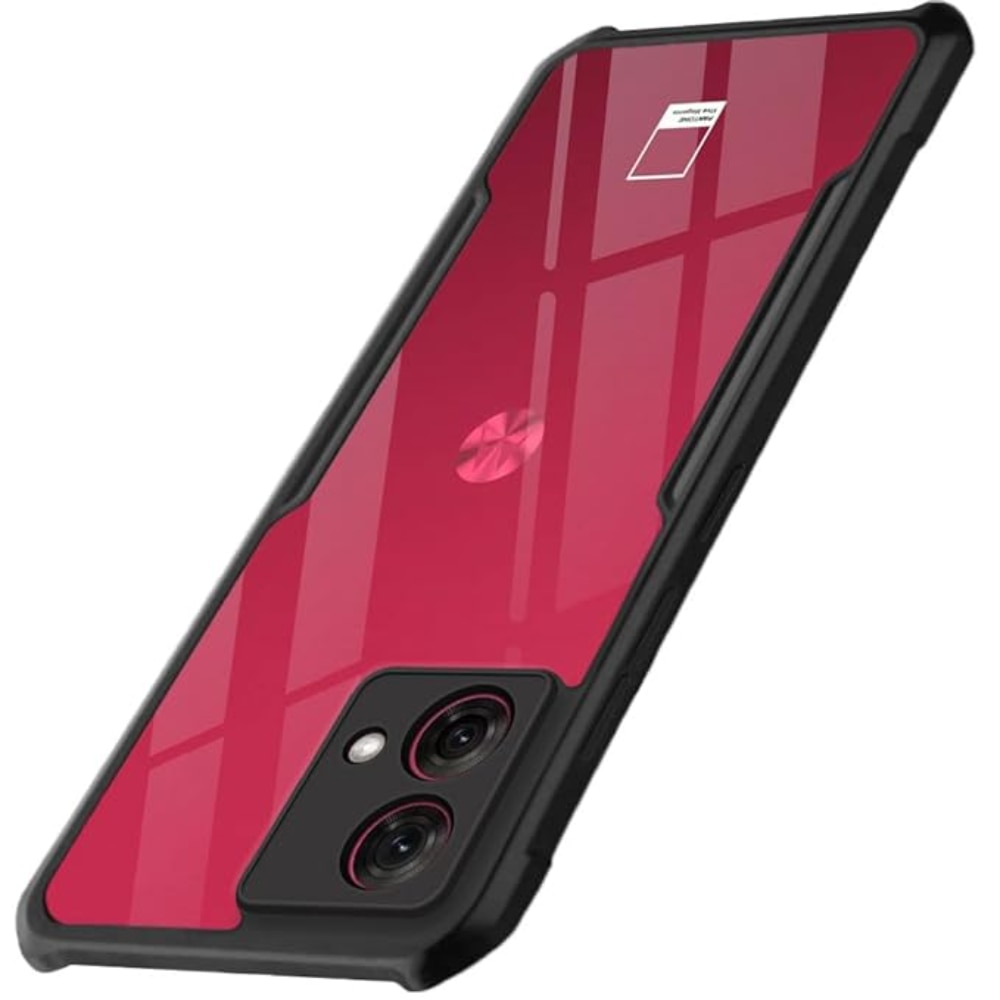 Husa Compatibil cu Telefon de Protectie Hybrid Armor GEO, Compatibila cu Motorola Moto G84 5G, Negru/ Transparent
