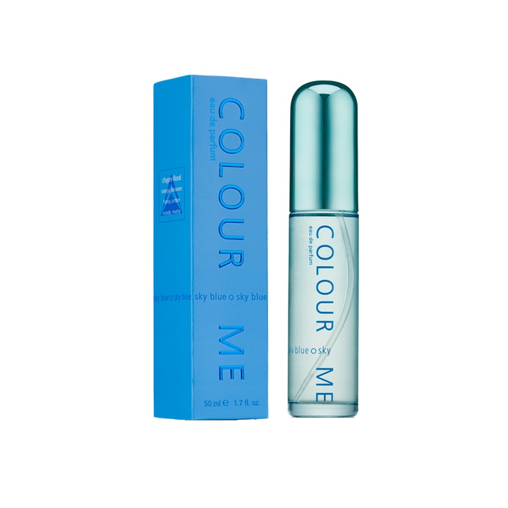 Apa de parfum Milton Lloyd Colour Me Sky Blue, femei, 50 ml