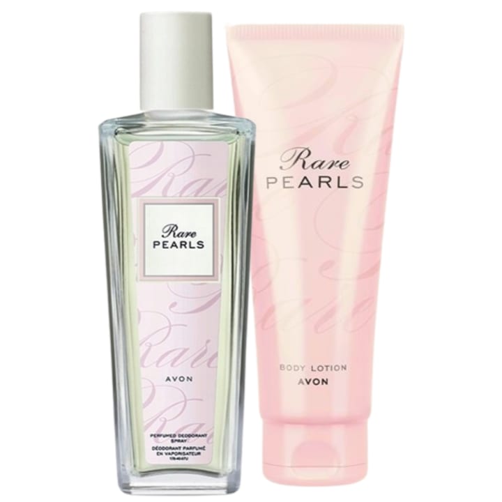 Set Rare Pearls, Avon - Spray parfumat 75 ml si Lotiune de corp 125 ml