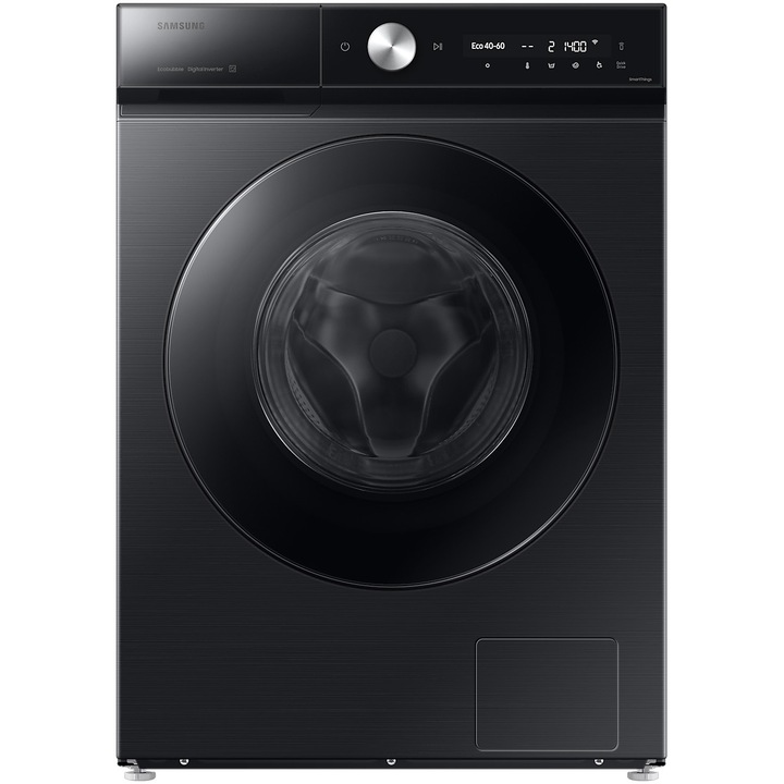 Masina de spalat rufe Samsung Bespoke AI WW11DB8B95GBU4, 11 kg, 1400 rpm, Clasa A, AI Wash, AI Ecobubble, Auto Dispense, Quick Bubble 39 min, Negru