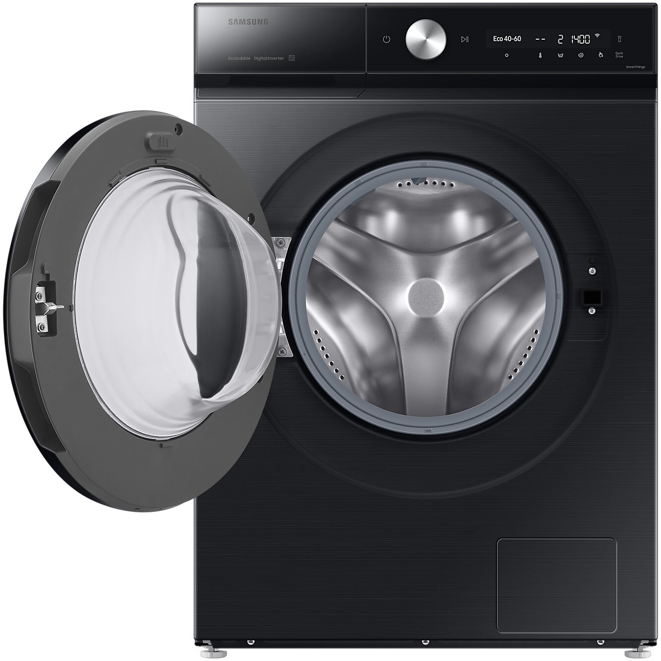 Masina de spalat rufe Samsung Bespoke AI WW11DB8B95GBU4, 11 kg, 1400 rpm, Clasa A, AI Wash, AI Ecobubble, Auto Dispense, Quick Bubble 39 min, Negru