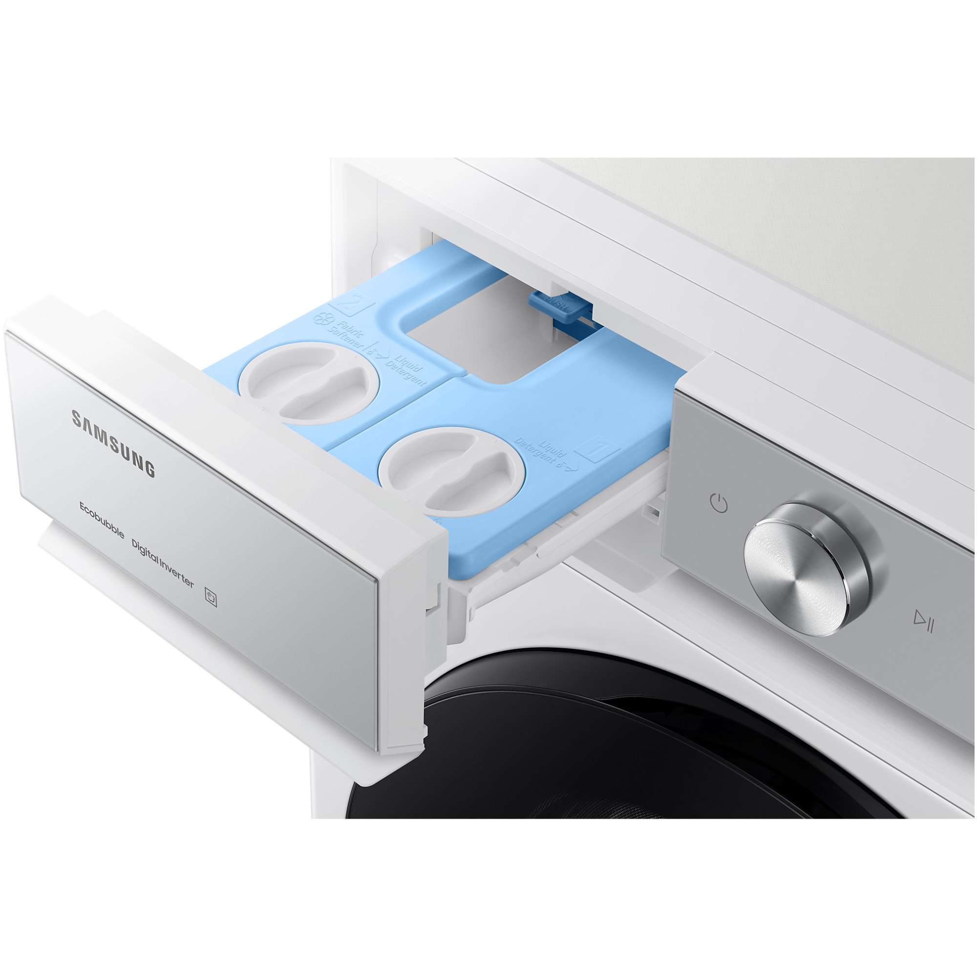 Masina de spalat rufe Samsung Bespoke AI WW11DB8B95GHU4, 11 kg, 1400 rpm, Clasa A, AI Wash, AI Ecobubble, Auto Dispense, Wifi, Alb