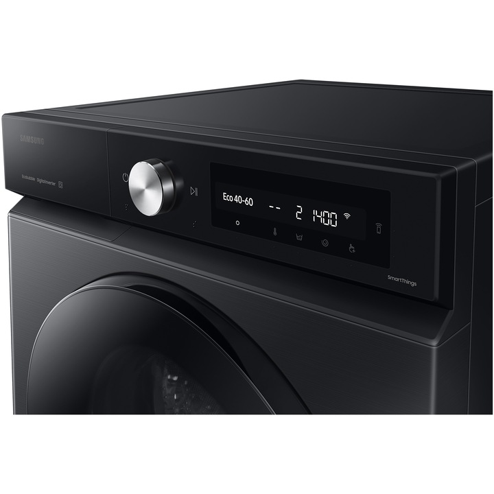 Masina de spalat rufe Samsung Bespoke AI WW11DB7B94GBU4, 11 kg, 1400 rpm, Clasa A, AI Wash, AI Ecobubble, Auto Dispense, Super Speed 39 min, Negru