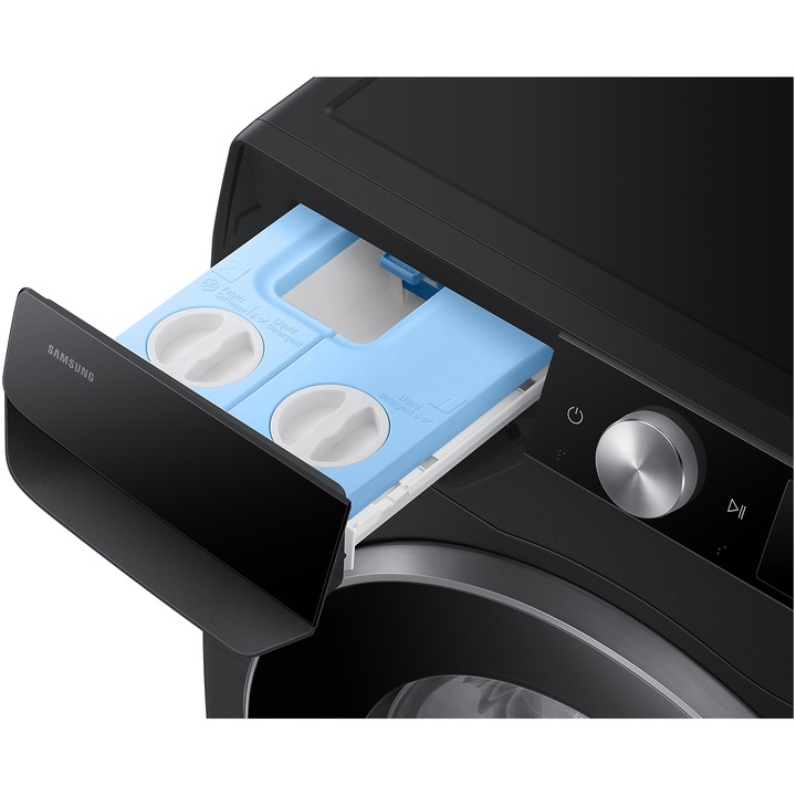 Masina de spalat rufe Samsung WW11DG6B85LBU4, 11 kg, 1400 rpm, Clasa A, AI Ecobubble, Super Speed 39 min, AI Control, Hygiene Steam, Negru