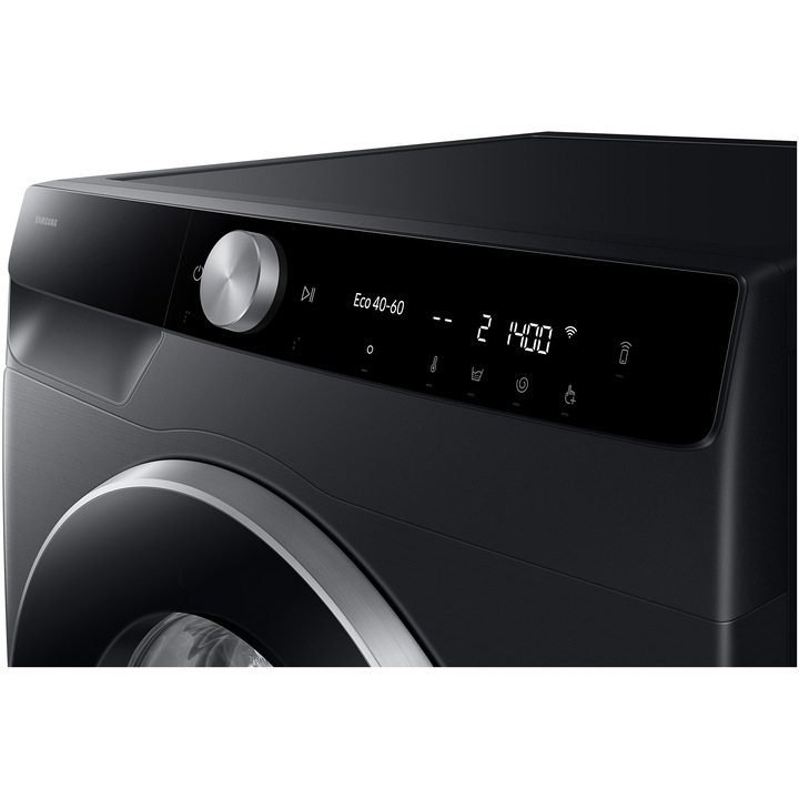 Masina de spalat rufe Samsung WW11DG6B85LBU4, 11 kg, 1400 rpm, Clasa A, AI Ecobubble, Super Speed 39 min, AI Control, Hygiene Steam, Negru