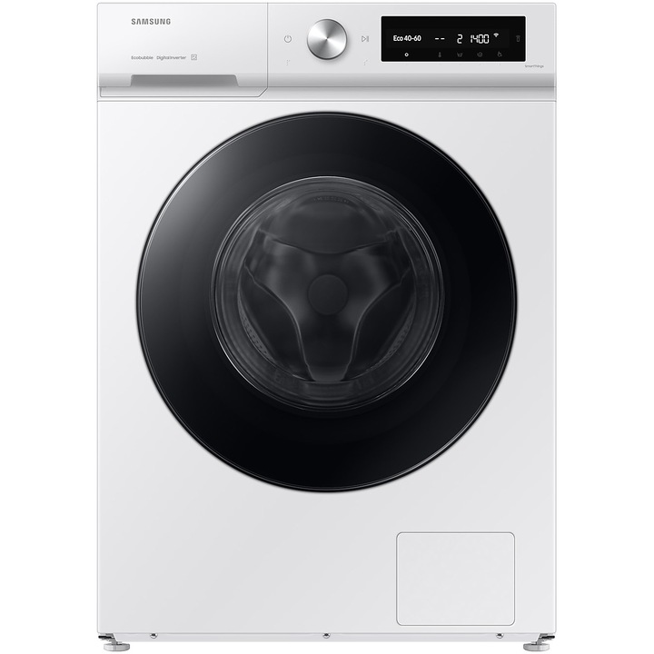 Пералня Samsung Bespoke AI WW11DB7B34GWU4, 11 кг, 1400 об/мин, Клас A, AI Ecobubble, SpaceMax, Super Speed 39 min, AI Control, Бял