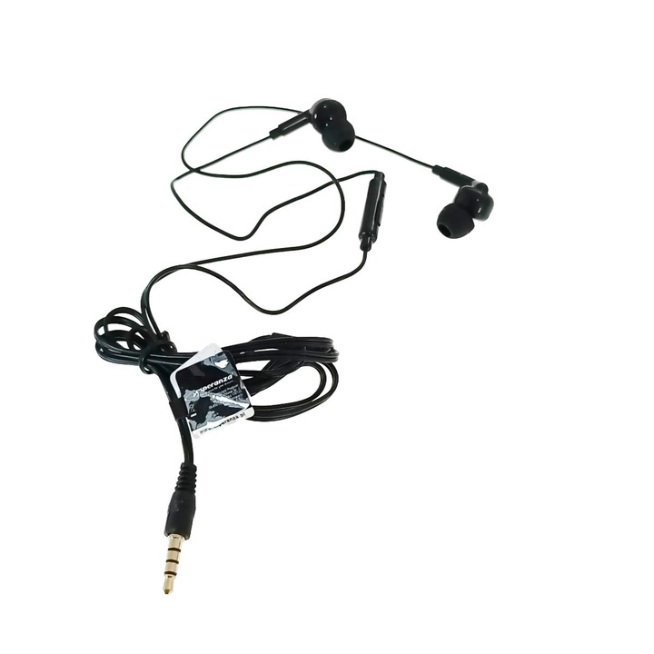 Слушалки за поставяне в ушите с микрофон, Esperanza HI-FI Sound, 3,5 мм жак тип конектор, кабелно управление, дължина на кабела 120 см, черни