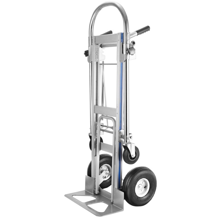 Carucior marfa 3 in 1, Aluminiu, capacitate max 320 kg, 4 roti