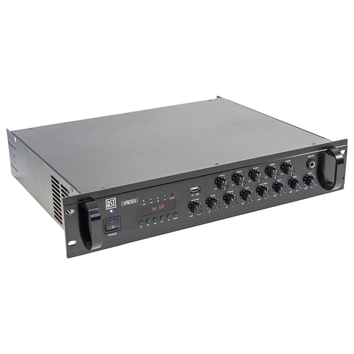 Mixer PA Amplificat 100V 240W 5 Zone cu USB, BLUETOOTH, SD si FM