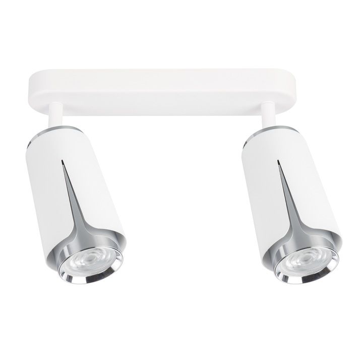 Spoturi MILAGRO Flower alb cu crom, 2xGU10, design elegant