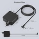Incarcator laptop YISHIFD Pentru Asus 19V 3.42A ADP-65DW B 65W 4.0x1.35mm Tip UX21A UX31A UX32VD