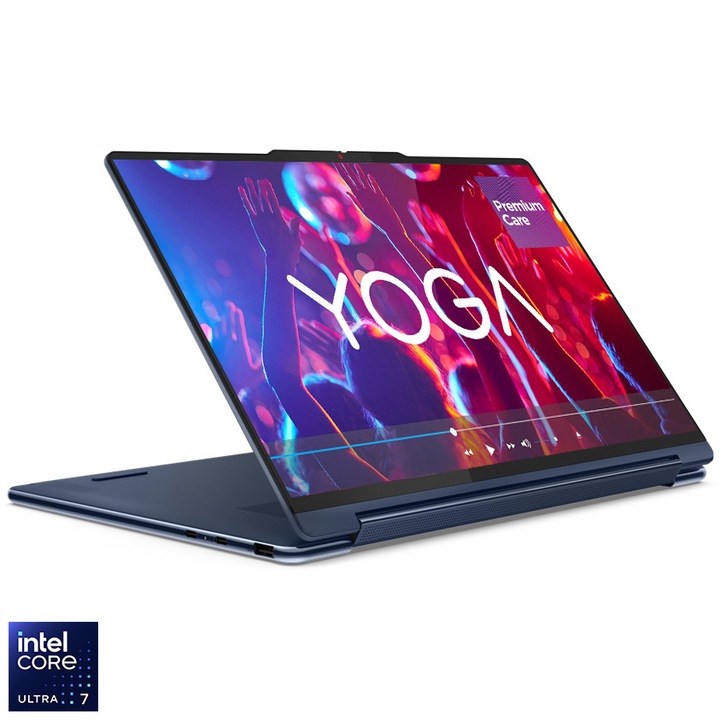 Laptop Lenovo Yoga 9 2-in-1 14IMH9 cu procesor Intel® Core™ Ultra 7 155H pana la 4.8GHz, 14", 2.8K, OLED, 120Hz, Touch, 32GB LPDDR5x, 1TB SSD, Intel® Arc™ Graphics, Windows® 11 Home, Cosmic Blue, 3y on-site, Premium Care