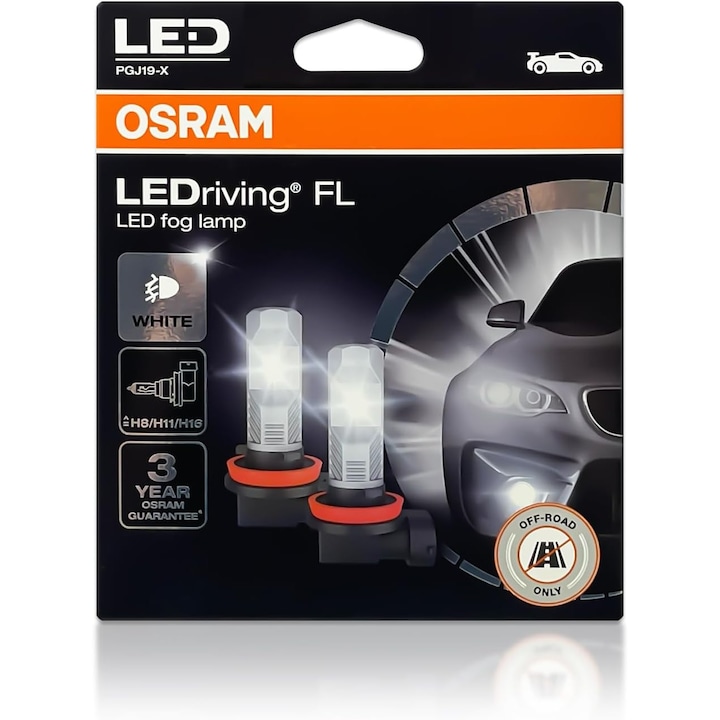 Комплект от 2 LED H8/H11/H16 за проектори за мъгла Osram LEDriving FL 6000K