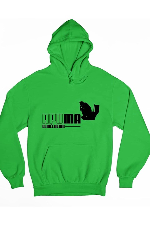 Apuma elmélkedik vicces férfi pulóver, Zöld