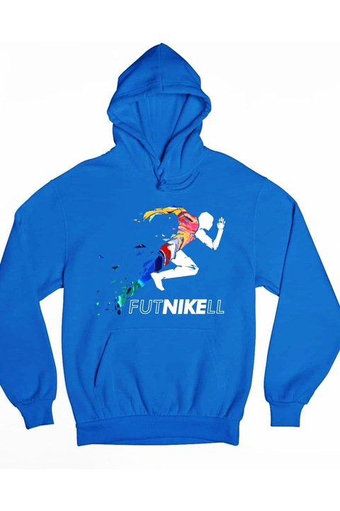 Futnikell feliratú vicces női pulóver, Királykék