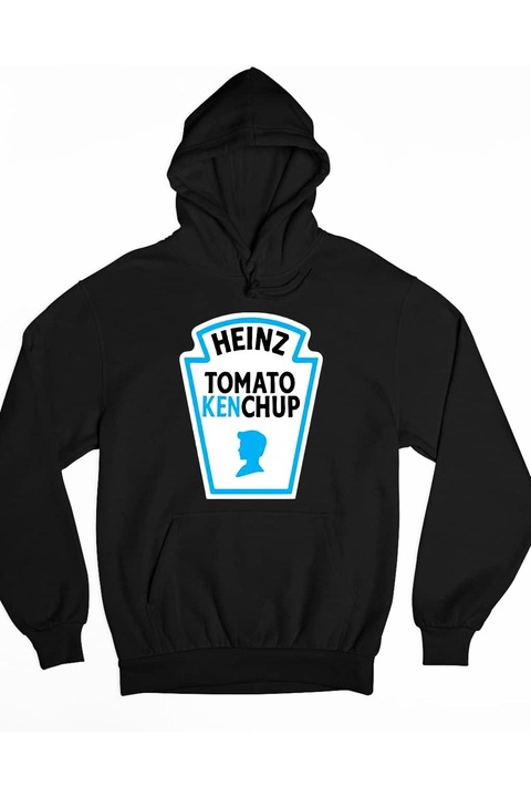 Pulover bărbătesc amuzant Kenchup Heinz, Negru