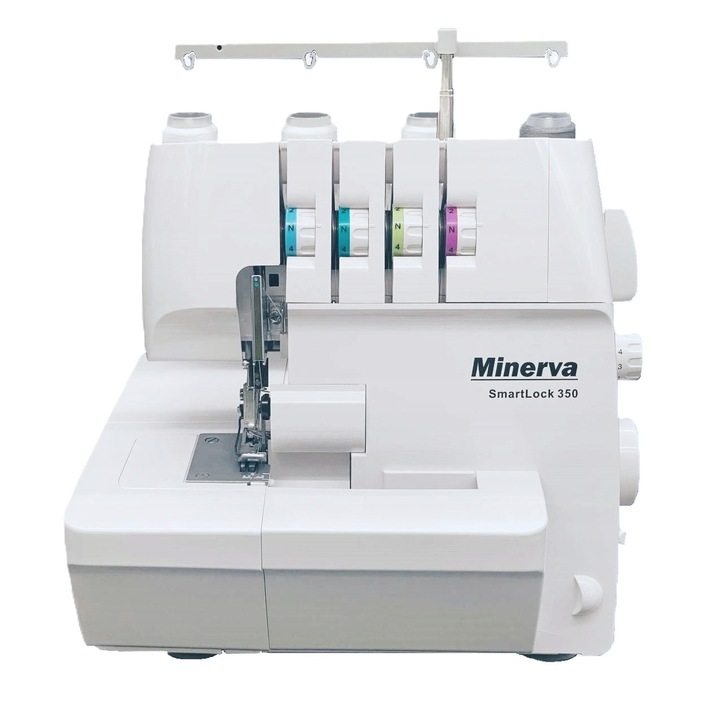 Шевна машина Overlock Minerva SmartLock 350, 13 програми, Функция шев, 1200 имп/мин, 91W