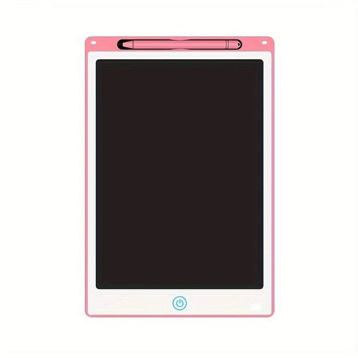 Дъска за писане 8" 5" LCD, едно кликване, за деца, бяло-розово