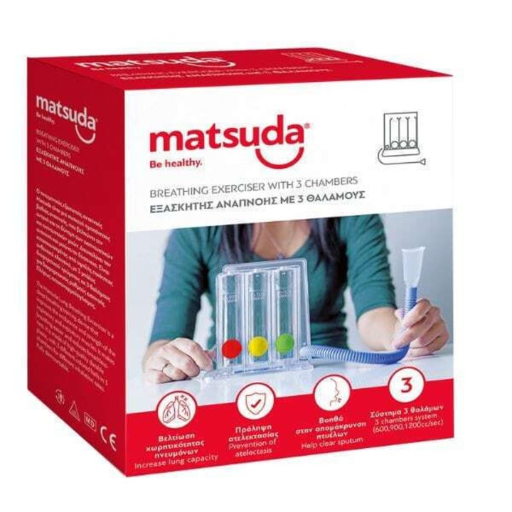 Exercitiu respiratoriu MATSUDA, sistem cu 3 camere