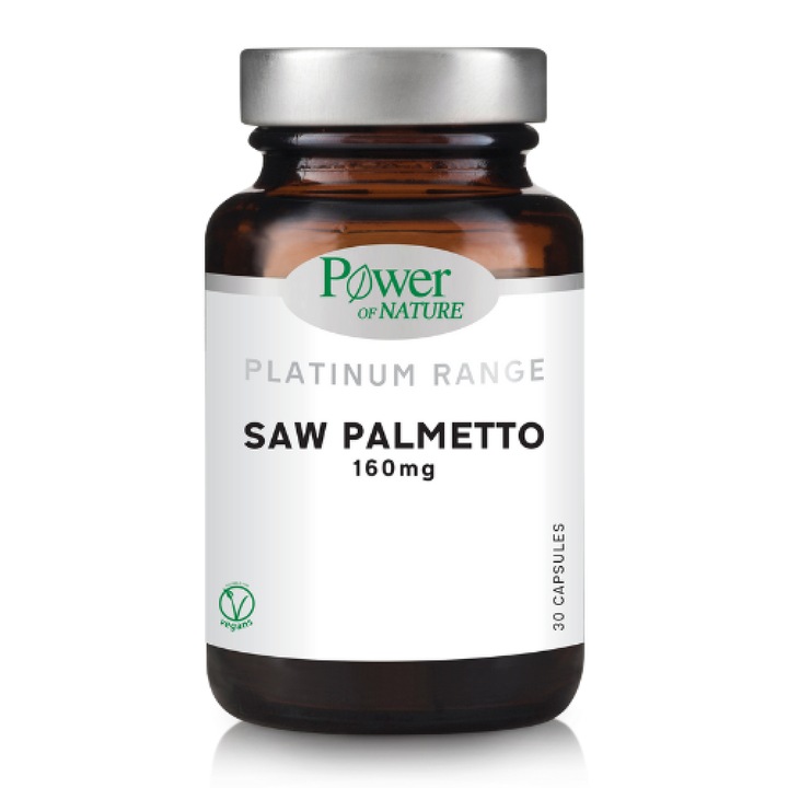 Supliment alimentar Power Health Saw Palmetto, 160 mg, vegan, Fara gluten, 30 capsule