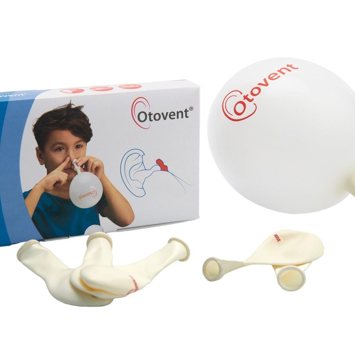 Tratament otita OTOVENT, 1 dispozitiv & 5 baloane, latex, pentru copii si adulti