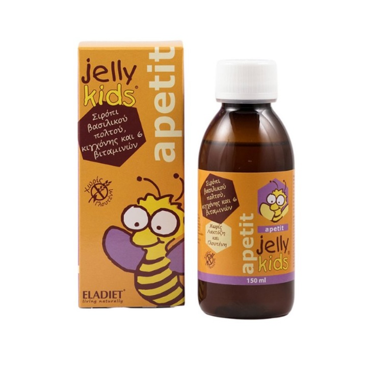 Sirop pentru copii, Jelly Kids Apetit, stimulent apetit, aroma de capsuni, 150ml