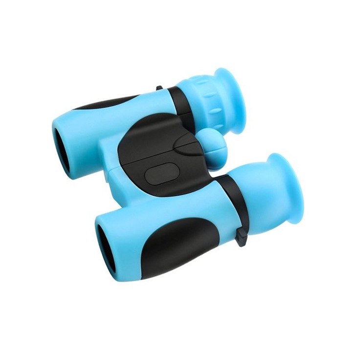 Binoclu pentru copii, pentru explorare, drumetii, plastic, negru/albastru