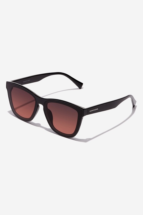 Hawkers, Унисекс слънчеви очила с плътни стъкла, Черен, Кафяв, 13-145