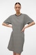 Vero Moda, Къса рокля от органичен памук, Мръснобял/Черен