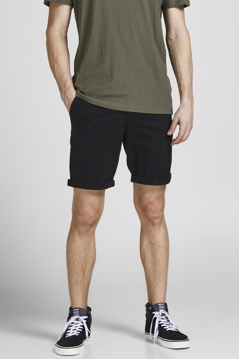 Jack & Jones, Bermudanadrág négy zsebbel, Fekete, XL