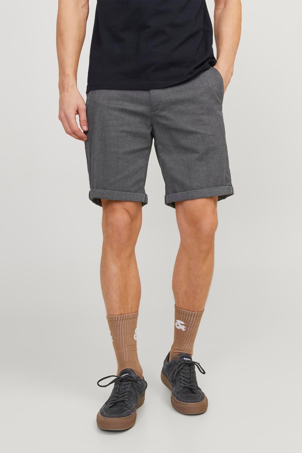 Jack & Jones, Bermude cu terminatii rasucite Fury, Bleumarin, S