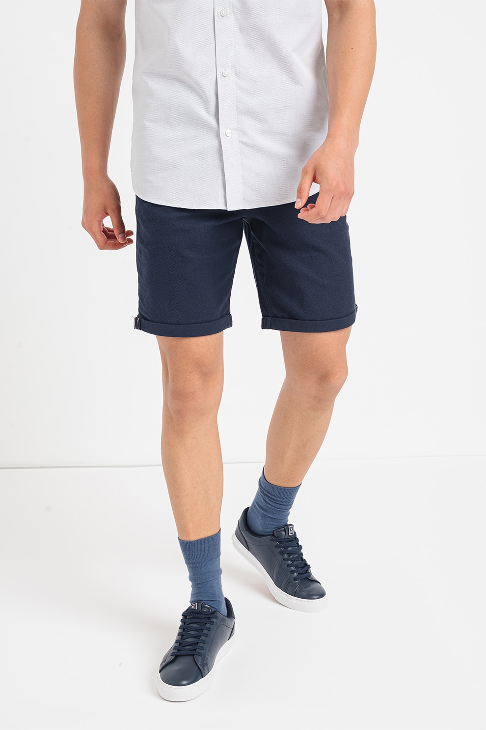 Jack & Jones, Bermude cu terminatii rasucite Fury, Albastru ultramarin, L
