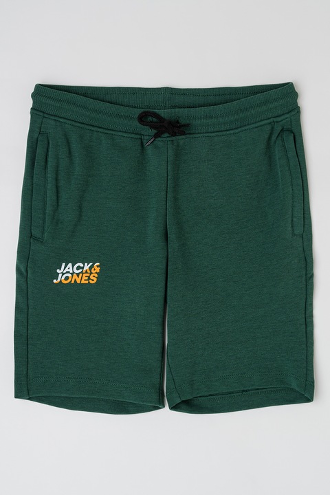 Jack & Jones, Pamuttartalmú rövidnadrág oldalzsebekkel, Világos narancssárga/Angolzöld
