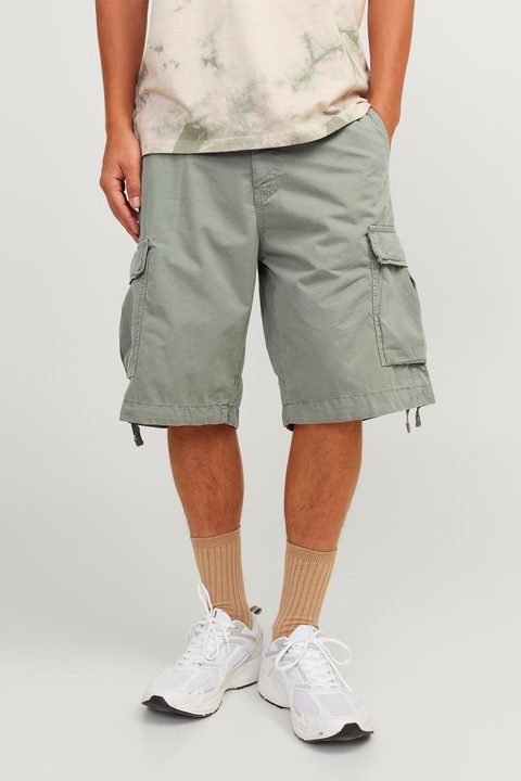 Jack & Jones, Бермуди карго със свободна кройка, Светлозелен