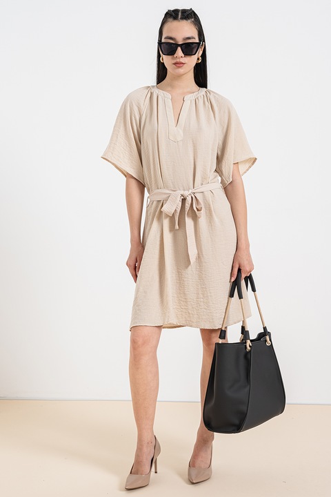 JdY, Рокля с шпиц и колан, Бежов