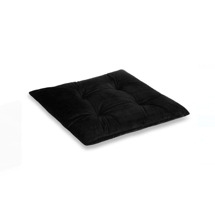 Perna Scaun Decorativa Neagra Velvet 38x38cm