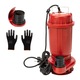 Pompa de apa murdara, putere 1.1 Kw, 2 Toli, Inaltime pompare 16 m, fara plutitor, manusi protectie, Rosie